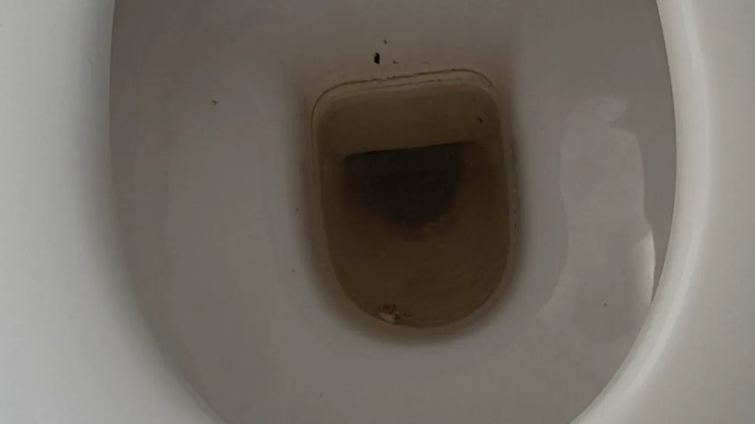 Dirty toilet at MCR Homes